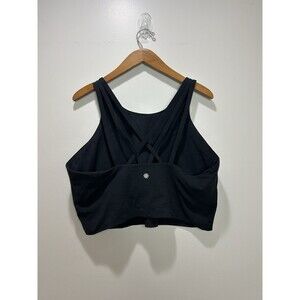 Athleta Black Caged Back Conscious Strappy Crop Sports Bra - Size 2X